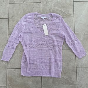 NY&Co NWT Purple Delicate Mohair Blend Knit Sweater
